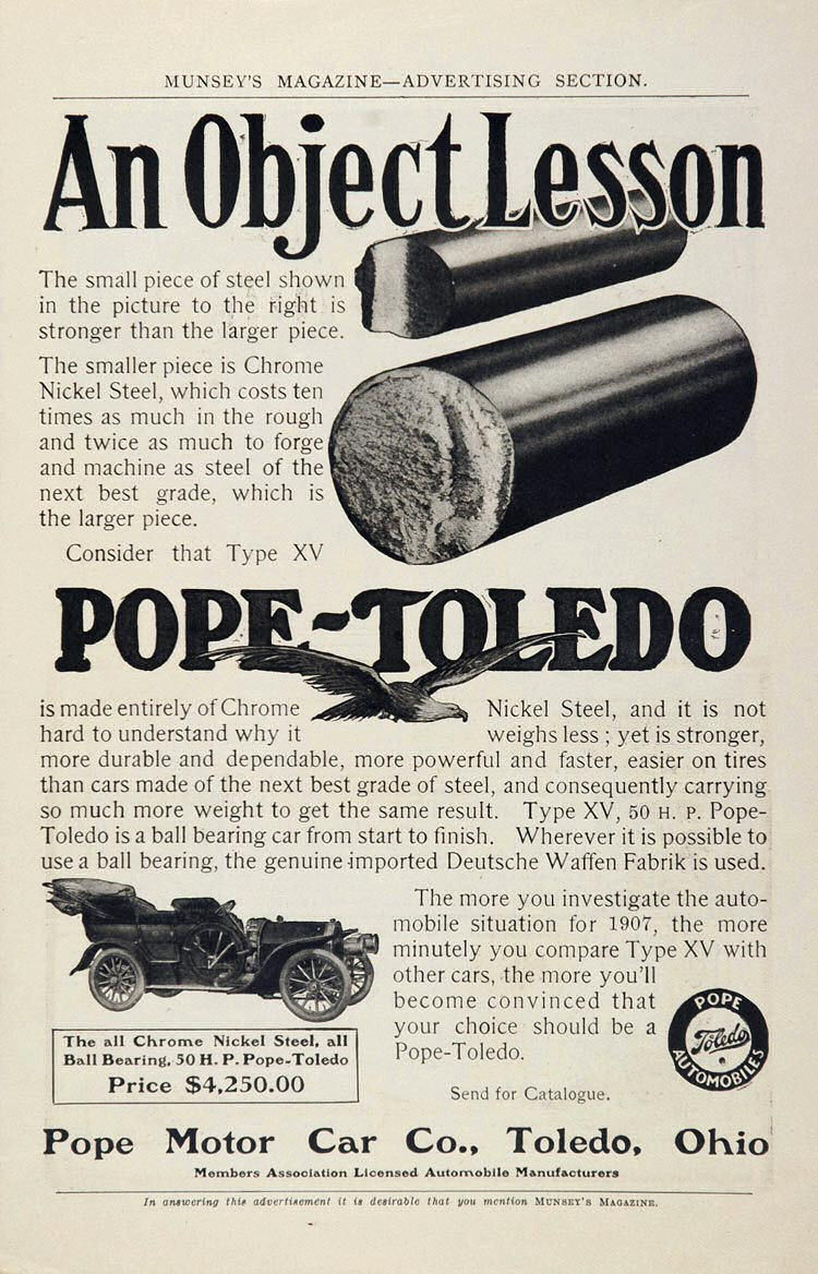 1907 Pope Auto Advertising
